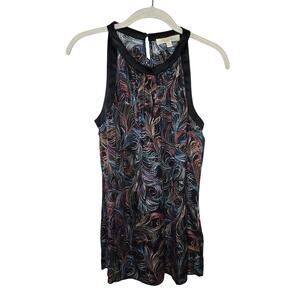Etcetera Multicolor Sleeveless Silk Blend Tank Top Size 8